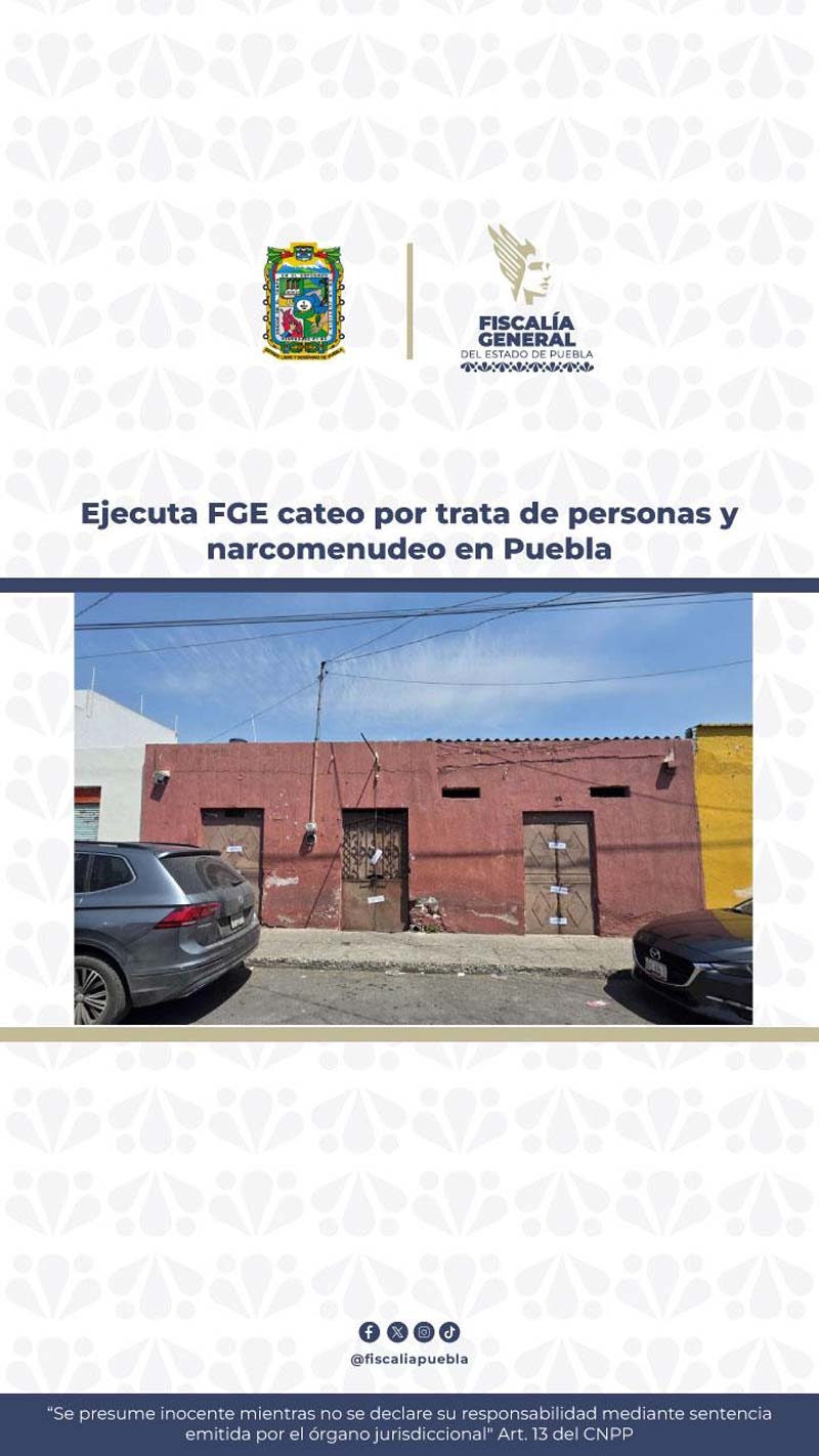 Rescatan a 16 mujeres tras cateo por trata de personas en Puebla