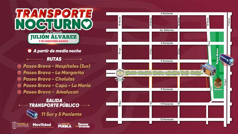 Dispositivo de movilidad en Puebla por Corredor Patrio 2025: planifica tu traslado