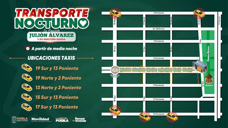 Dispositivo de movilidad en Puebla por Corredor Patrio 2025: planifica tu traslado