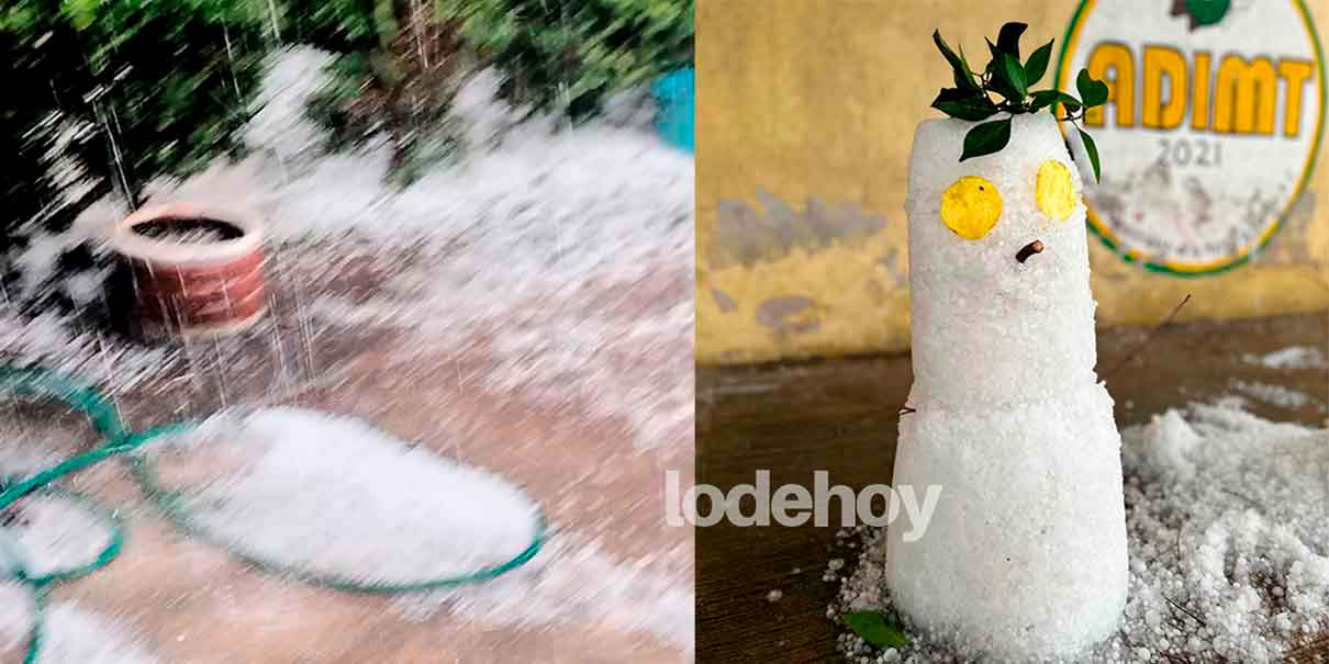 Granizada en Texmelucan
