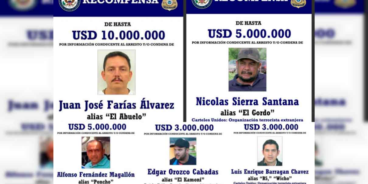 Criminales son buscados por EU