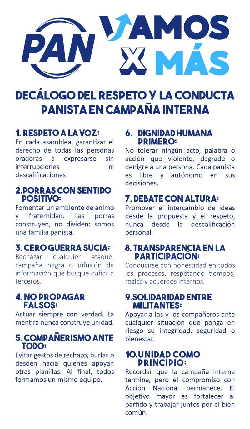 Guadalupe Leal propuso decálogo y debate por la dirigencia municipal panista en la capital
