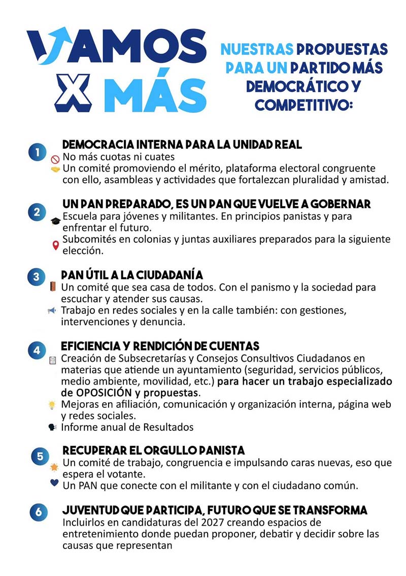 Guadalupe Leal propuso decálogo y debate por la dirigencia municipal panista en la capital