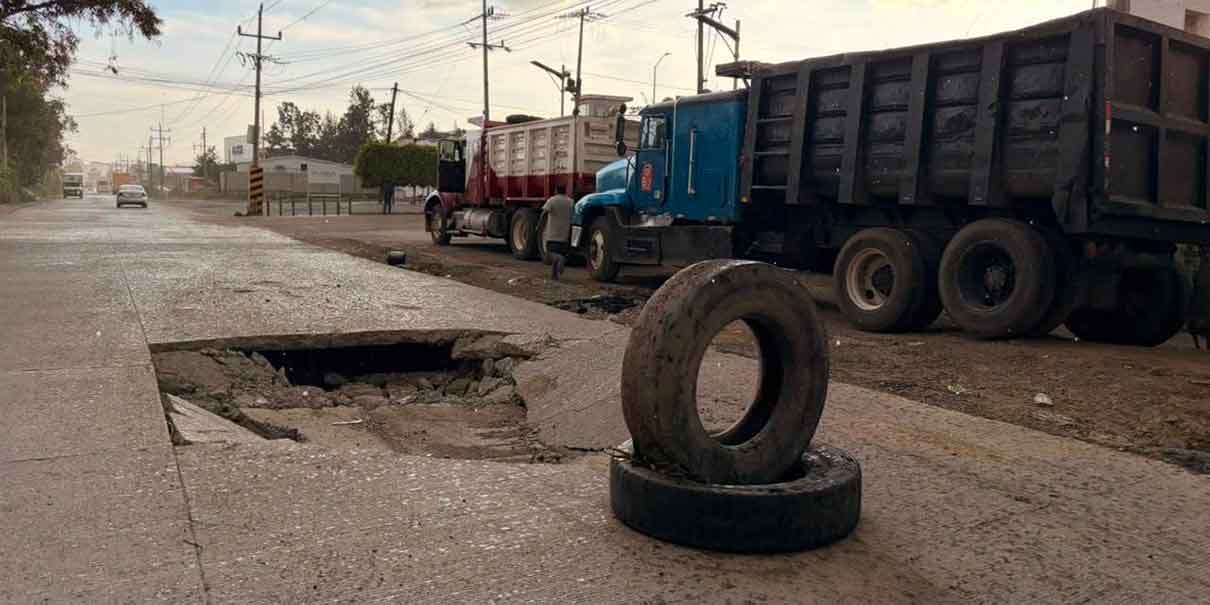 Hundimiento de carril a San Cristóbal