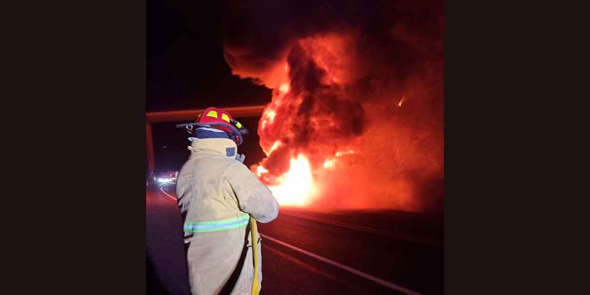 Incendio en autopista
