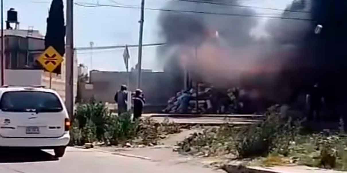 incendio en recicladora