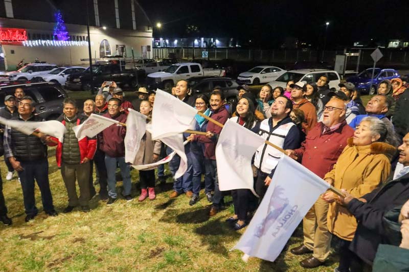 San Pedro Cholula moderniza alumbrado en Paso de Cortés con 169 luminarias LED