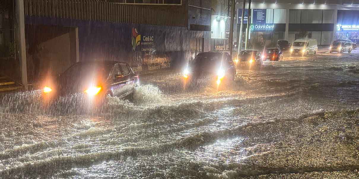 Inundaciones en la capital poblana