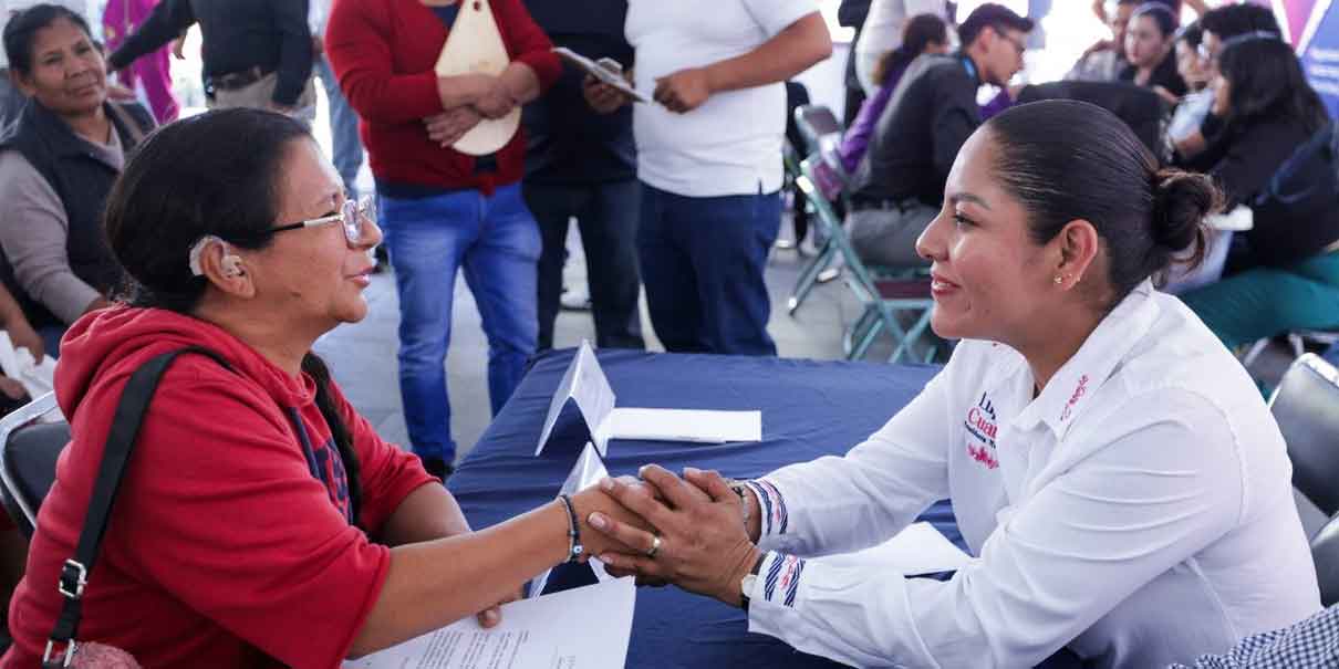 Lupita Cuautle lleva atención directa a Tlaxcalancingo