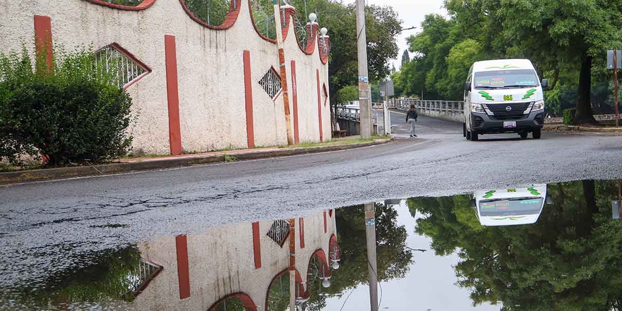 Calles afectadas por intensas lluvias