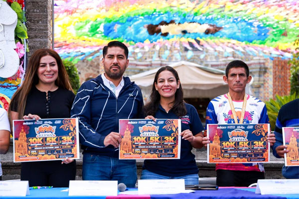 Lupita Cuautle, presentó la segunda edición de la Carrera de la Iglesias, San Andrés Cholula 2026