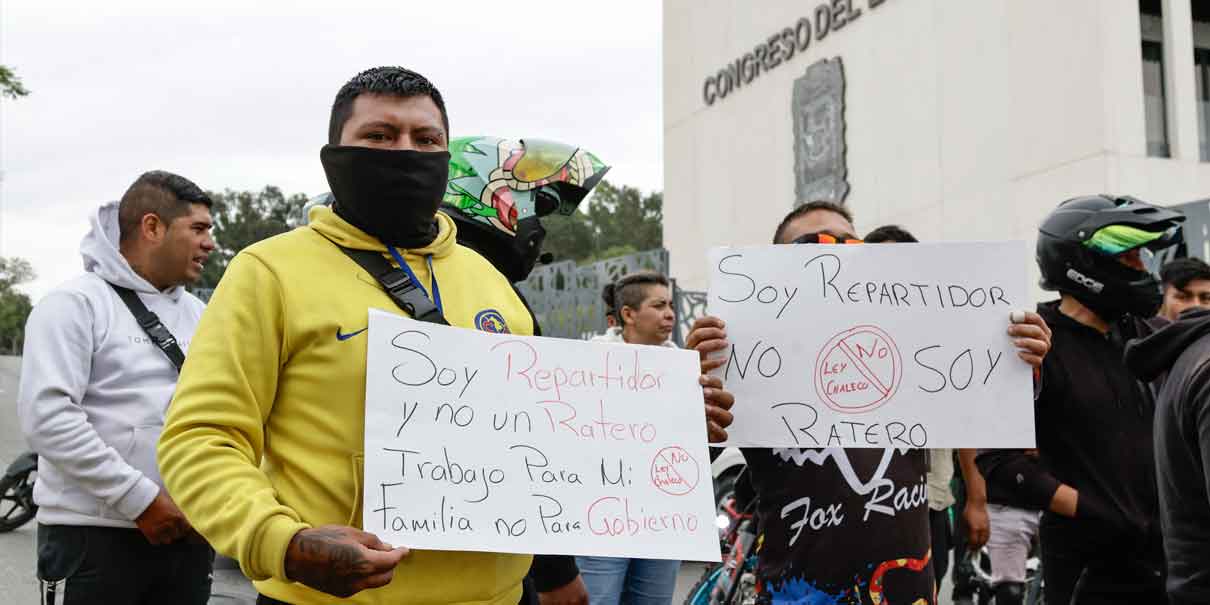 Manifestaciones de motociclistas para detener la Ley Chaleco en Puebla
