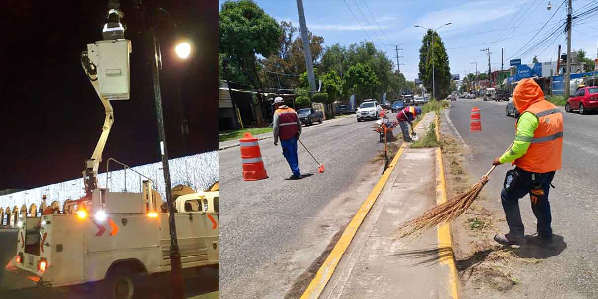 Alumbrado público en Cholula