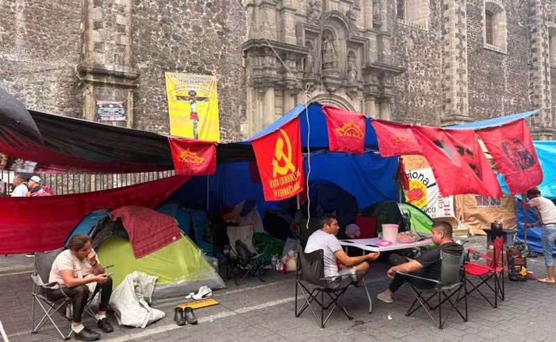 CNTE mantiene presión y va por el Estadio CDMX durante juego del Mundial
