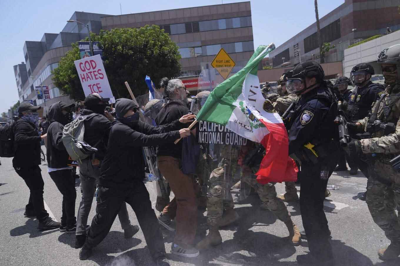 Manifestaciones en Los Ángeles: enfrentamientos con la Guardia Nacional