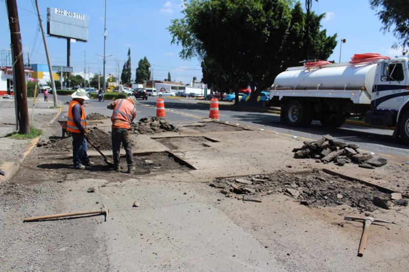 San Pedro Cholula, Tonantzin Fernández, Bachetón, Obras de bacheo