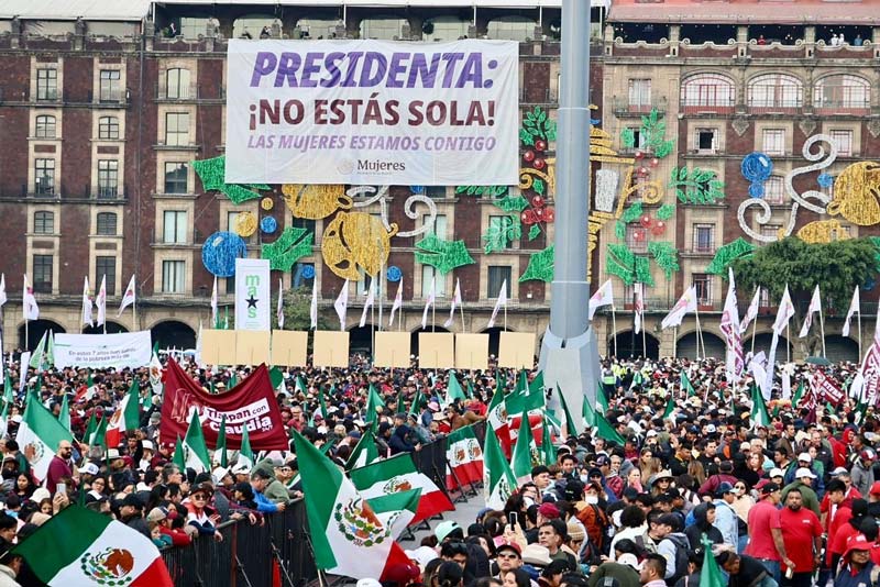 Sheinbaum celebra 7 años de la 4T; destaca salario mínimo, recaudación y soberanía
