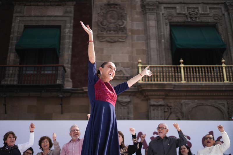 Sheinbaum celebra 7 años de la 4T; destaca salario mínimo, recaudación y soberanía