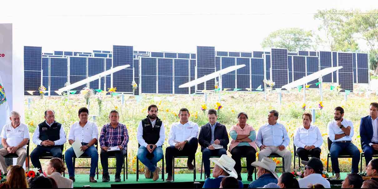 Alejandro Armenta Mier inauguró el sistema agrovoltaico