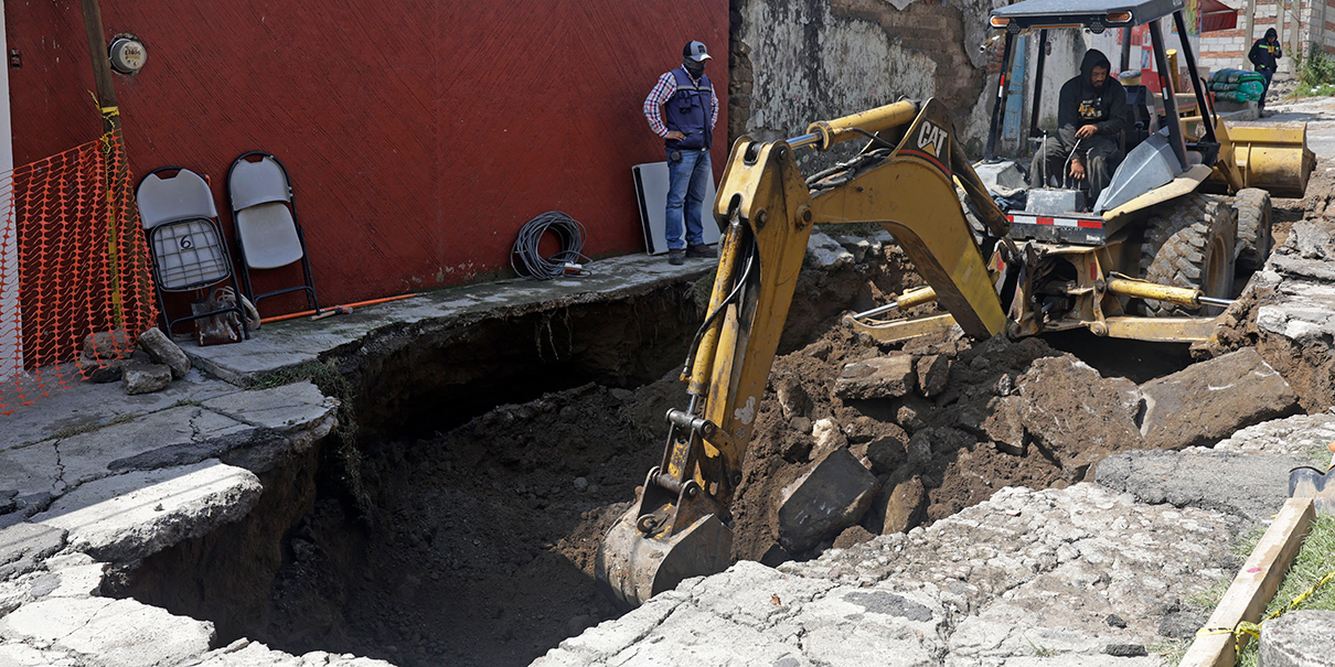 Socavón en Puebla