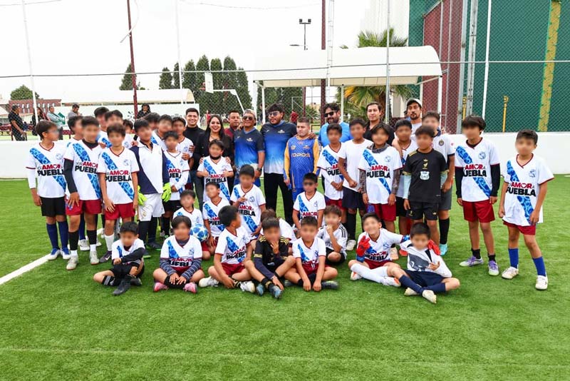 San Pedro Cholula fortalece la inclusión con clínica de fútbol de Topos FC Puebla