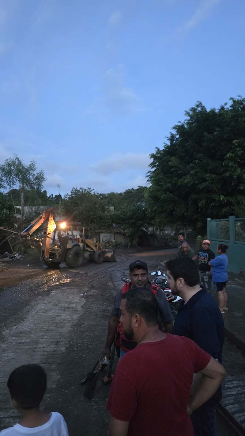 Tormenta Jerry deja caminos destruidos y viviendas afectadas en Venustiano Carranza