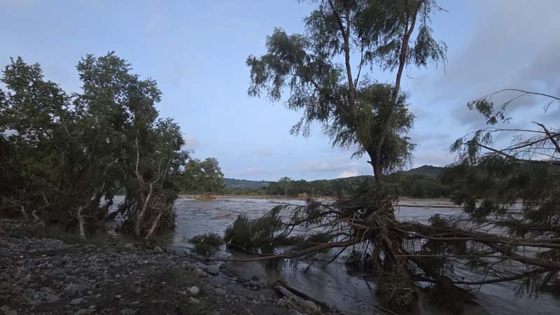 Tormenta Jerry deja caminos destruidos y viviendas afectadas en Venustiano Carranza