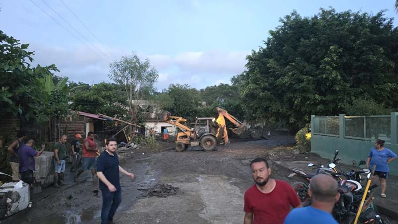 Tormenta Jerry deja caminos destruidos y viviendas afectadas en Venustiano Carranza