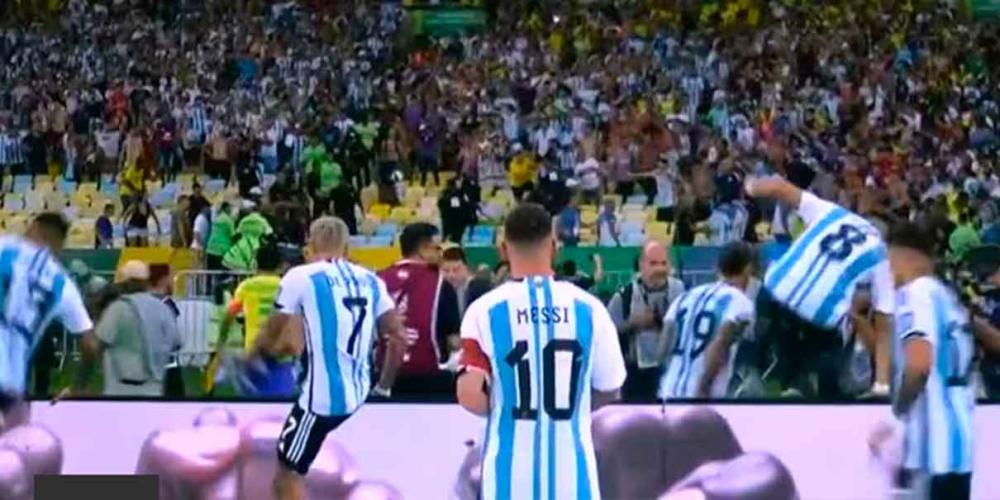 Aficionados y policía se enfrentan en el Brasil vs Argentina en el Maracaná