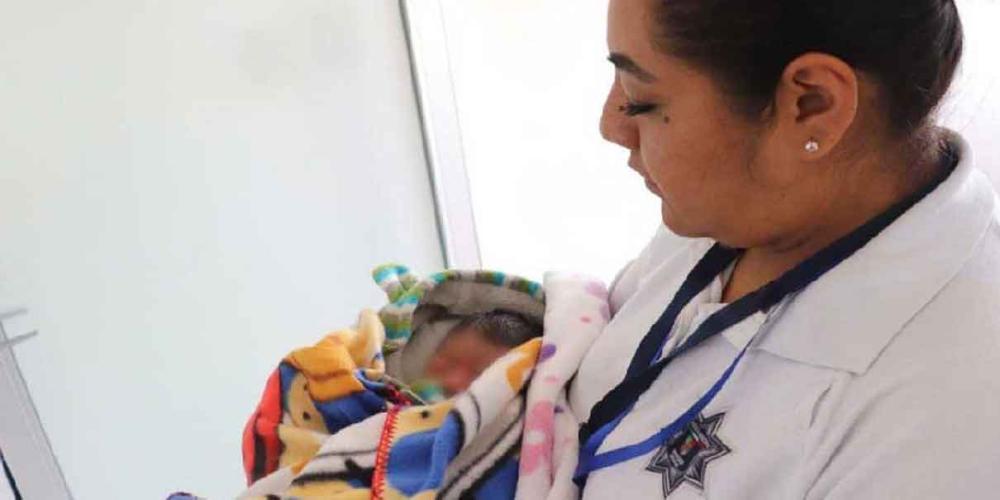 Bebé abandonado en Cholula, bajo resguardo de la Casa de la Niñez