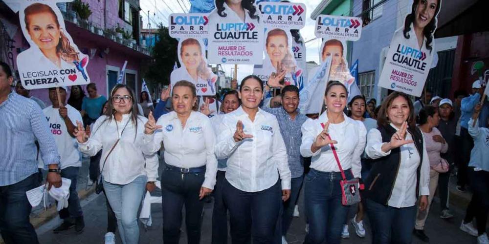 Guadalupe Cuautle cierra campaña en la colonia Lázaro Cárdenas