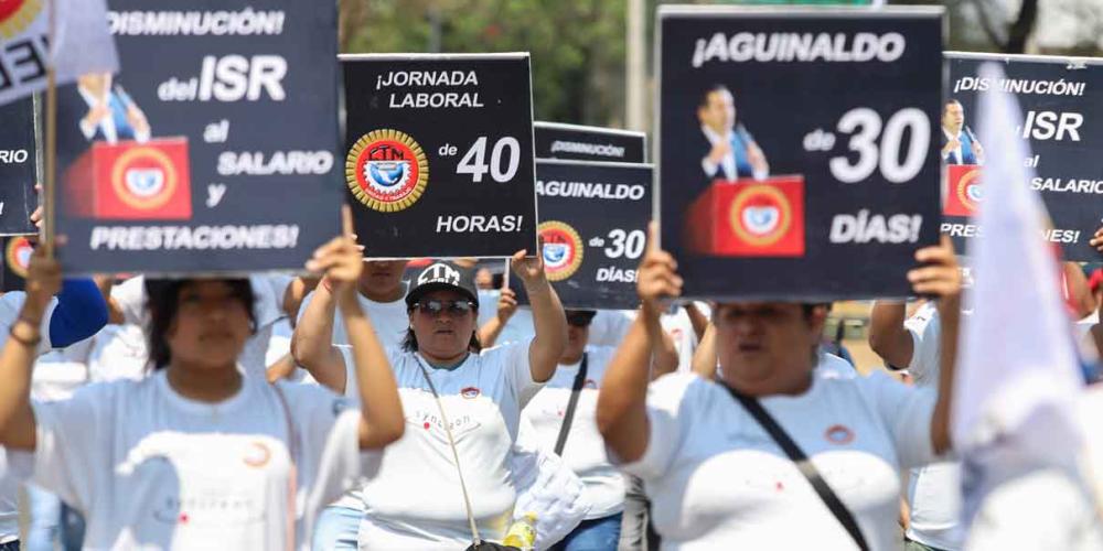 Sergio Salomón lidera marcha Día del Trabajo