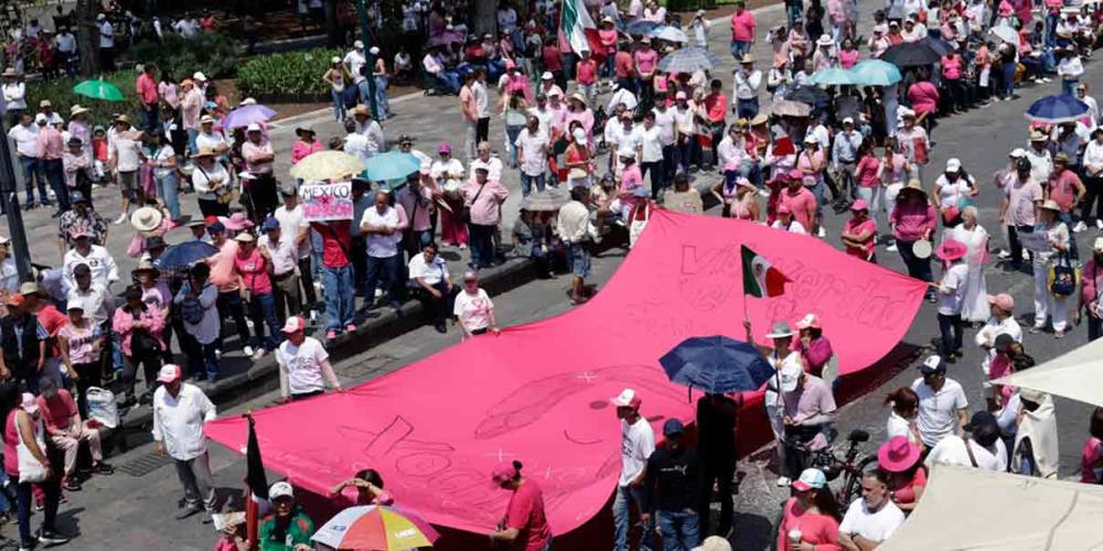 La Marea Rosa en Puebla pidió impedir el robo electoral este 2 de junio 