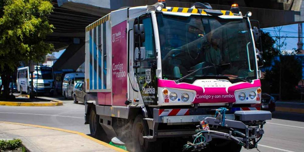 Limpieza Urbana integral ha barrido más de 18 mil kilómetros de vialidades en Puebla 