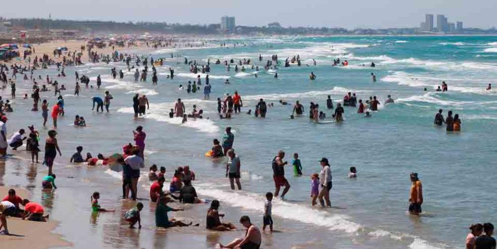 Presencia de cocodrilo provoca pánico entre los bañistas playa Miramar en Tamaulipas