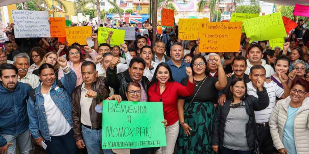 En Momoxpan, reconocen a Tonantzin Fernández como la edil electa de San Pedro Cholula