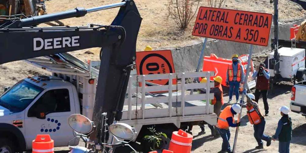 Cierres viales en zonas de obras de Distribuidores Periférico y Amalucan