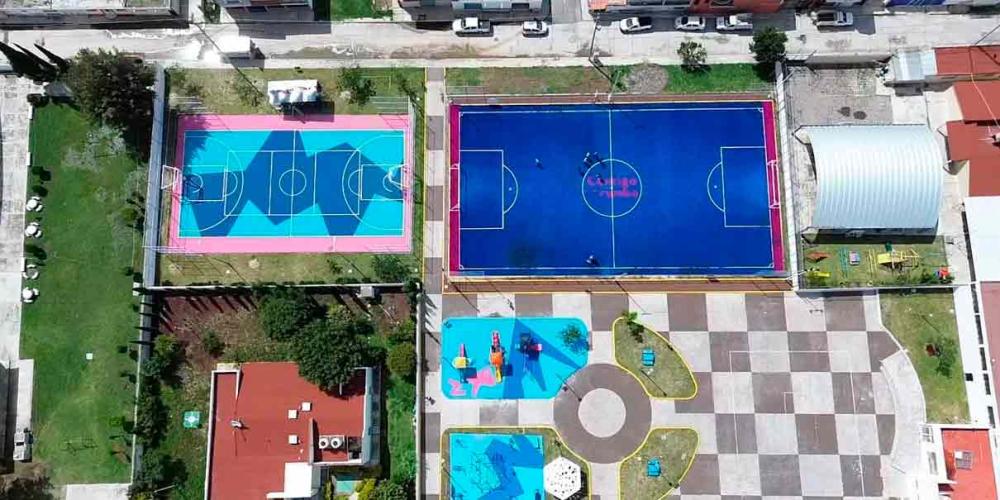 Santa María Guadalupe Tecola estrenó parque y canchas deportivas 