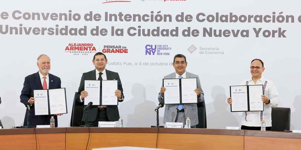 Puebla firma convenio con Universidad de NY: alianza para el futuro de los jóvenes