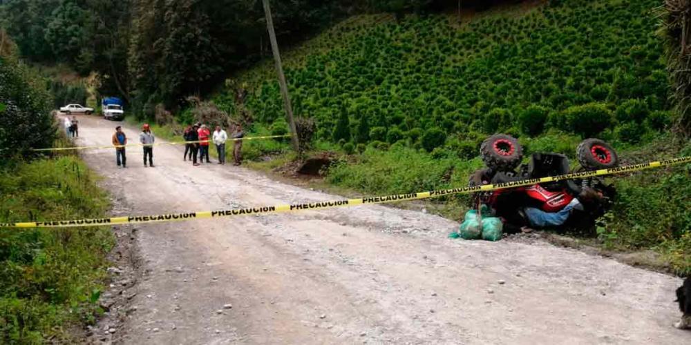 Hombre murió aplastado por su cuatrimoto en la Sierra Norte 