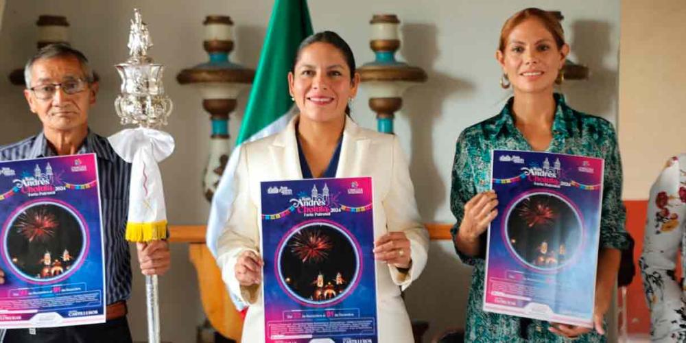 Guadalupe Cuautle presentó el programa de la Feria Patronal San Andrés Cholula 