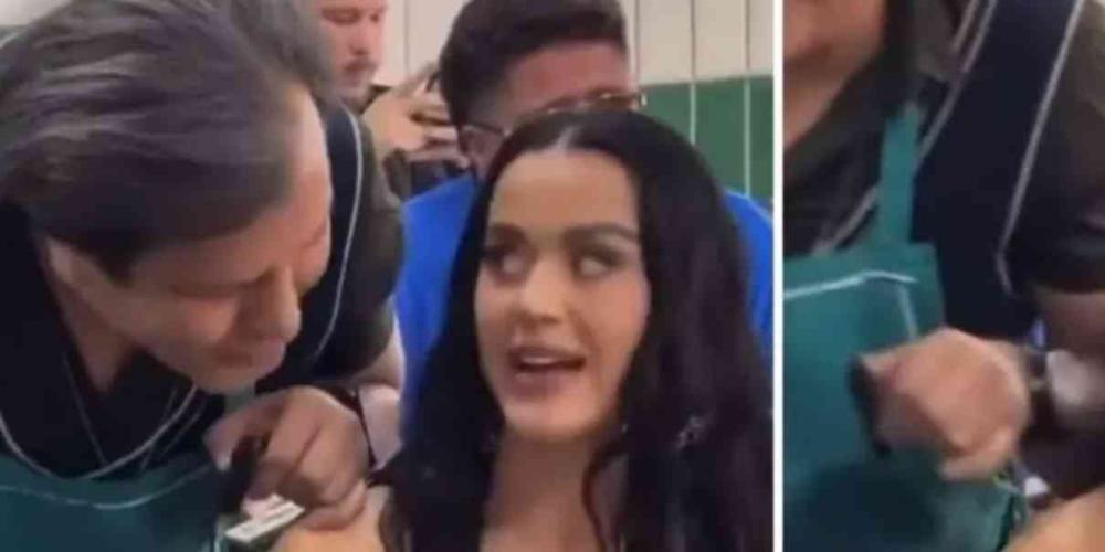  ¡Incomodo!, Katy Perry fue besada por un mesero en taquería de la CDMX