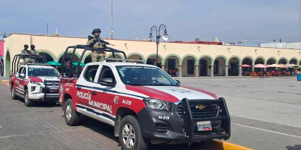 Marinos y policías de San Pedro recuperaron camioneta robada en Texmelucan