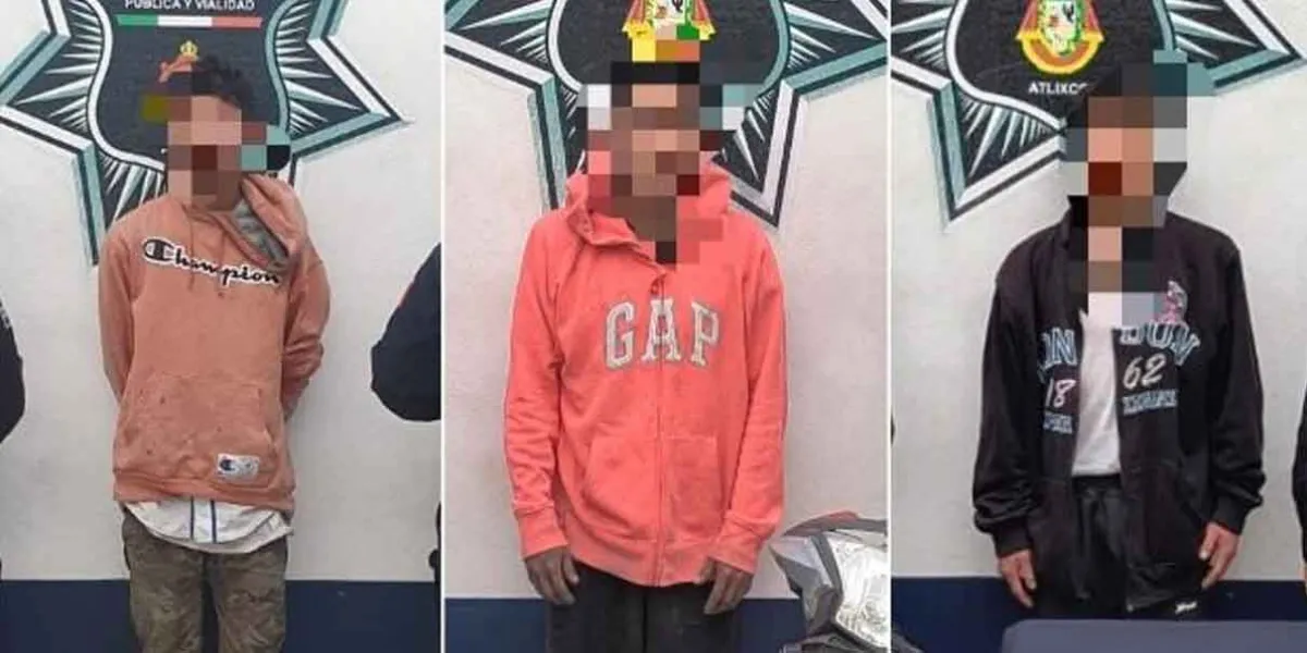 Caen tres ladrones de motocicletas en Atlixco