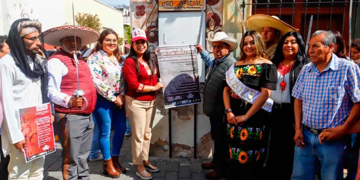 Colocan bando del Carnaval de San Pedro Cholula 2025