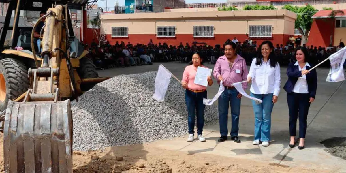 Ayuntamiento inició la construcción de otro comedor escolar en Atlixco