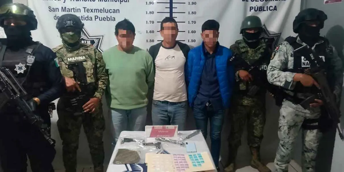 Operativo de seguridad en Tepatlaxco deja tres personas detenidas