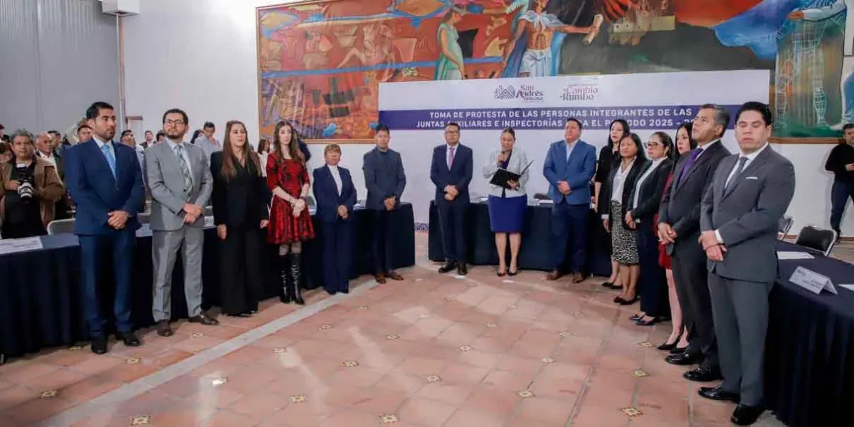 Autoridades auxiliares asumieron cargo en San Andrés Cholula