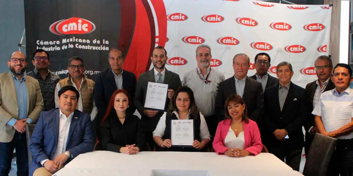 Puebla refuerza seguridad: Convenio entre CMIC y Ayuntamiento para atención de desastres