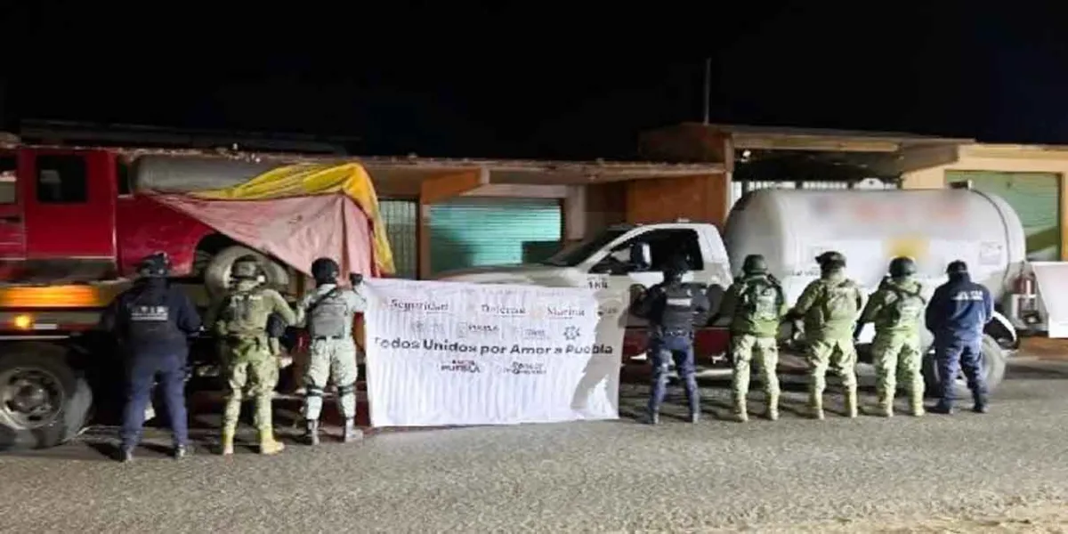 Golpe al huachicol en Tlahuapan: Decomisan pipas y vehículos en Santiago Coltzingo